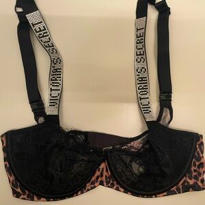 Victorias Secret leopard lace unlined balconette bra